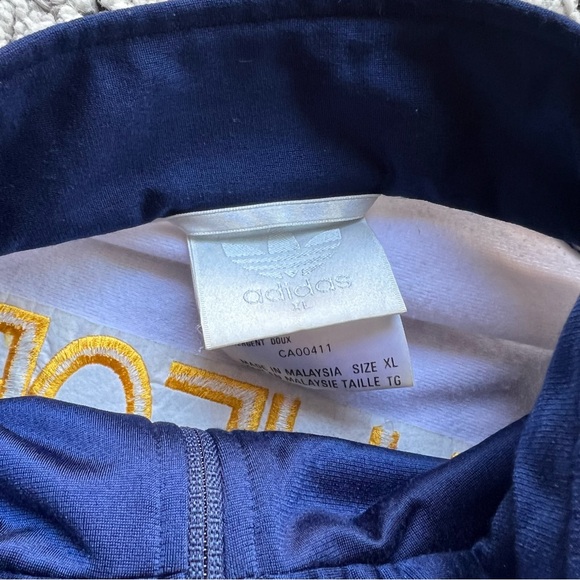 Adidas Vintage Track Jacket Tang Soo Do California Men's Navy Blue White XL - Picture 10 of 16